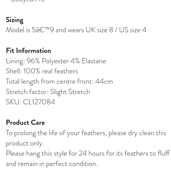 Club L London Powder Blue Feather Mini - Picture 6 of 6